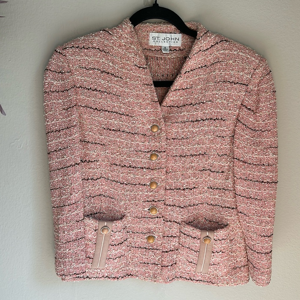 Authentic Spring 2006 St.John Collection 3/4 sleeve tweed  jacket
